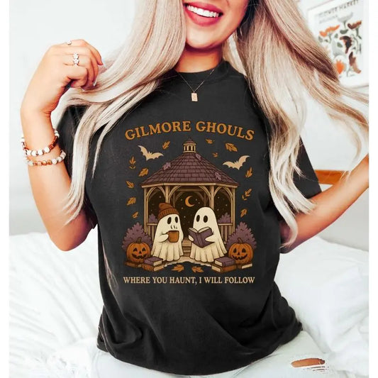 Gilmore Ghouls Shirt, Where You Haunt I Will Follow Shirt, Cute Ghost Halloween Tee, Spooky Fall Shirt, Autum Shirt graphic tees