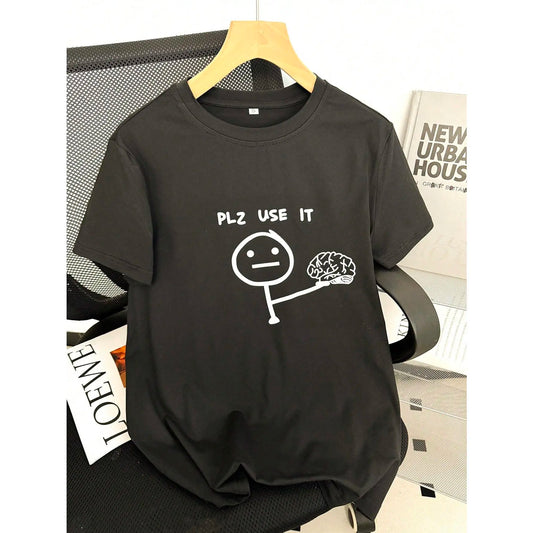 INAWLY Women's Fun Printed Short Sleeve T-Shirt Graphic Tees Women Tops